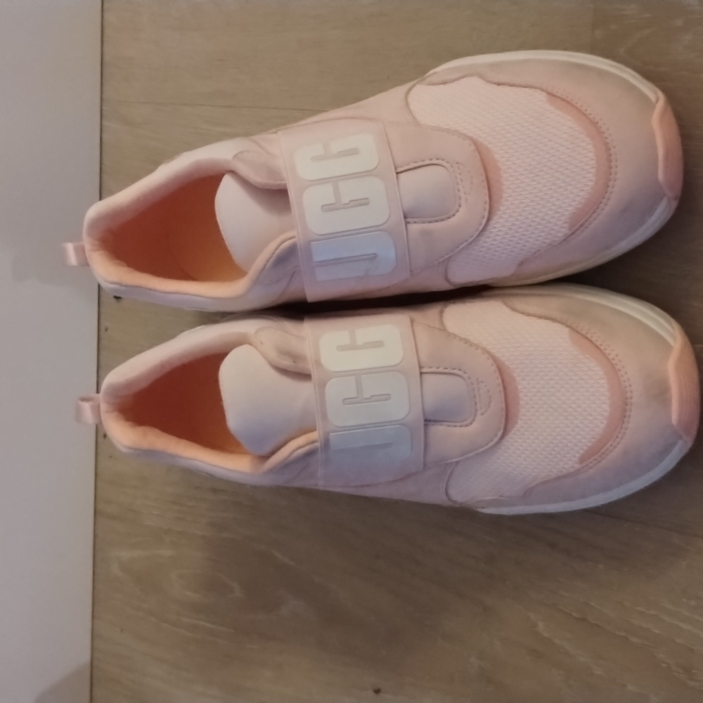 Pink and white ladies UGG sneakers